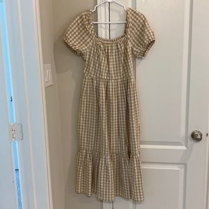 JCrew Factory Gingham Midi Dress